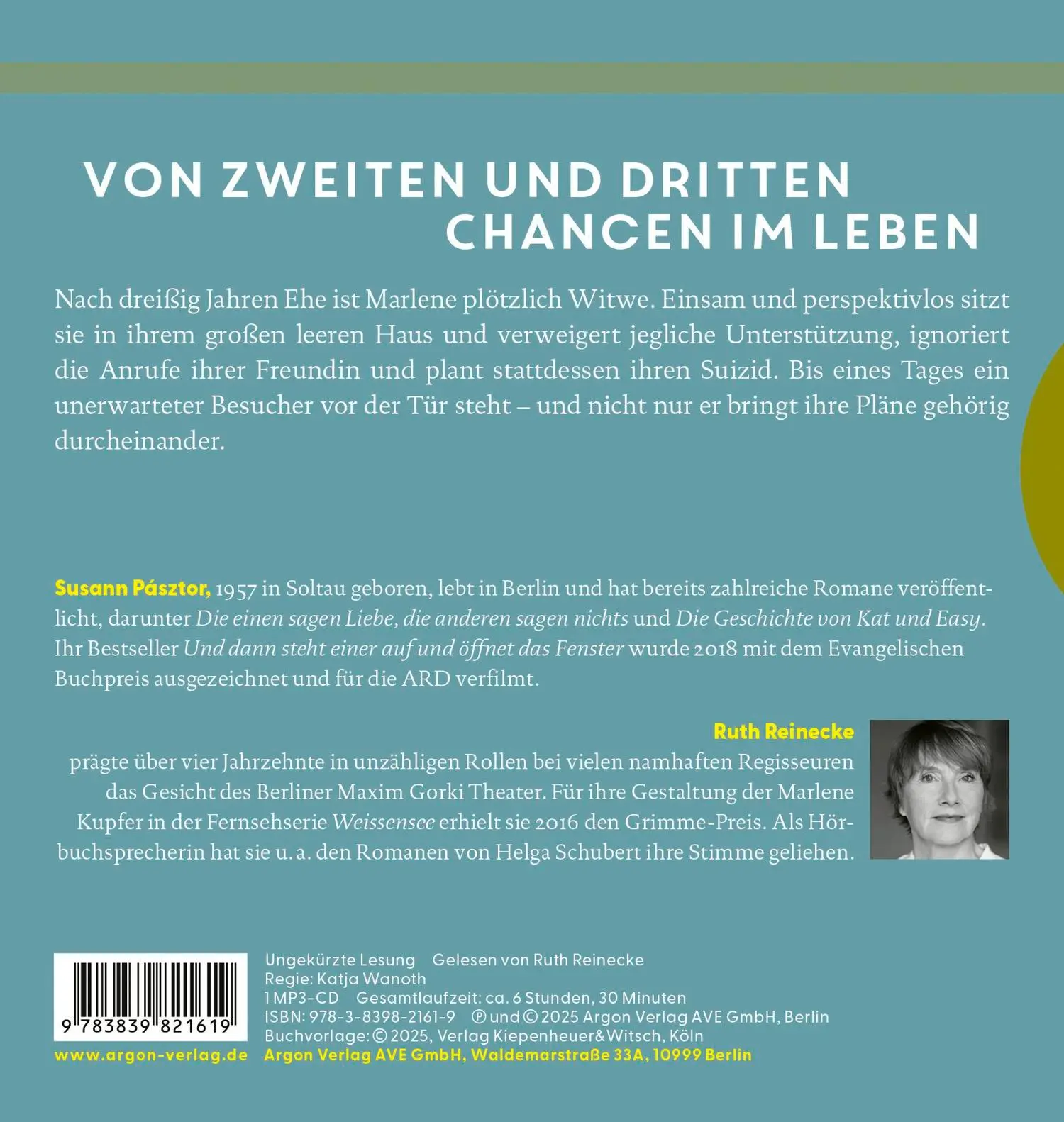 Rückseite: 9783839821619 | Von hier aus weiter | Roman | Susann Pásztor | MP3 | 115 Tracks | 2025