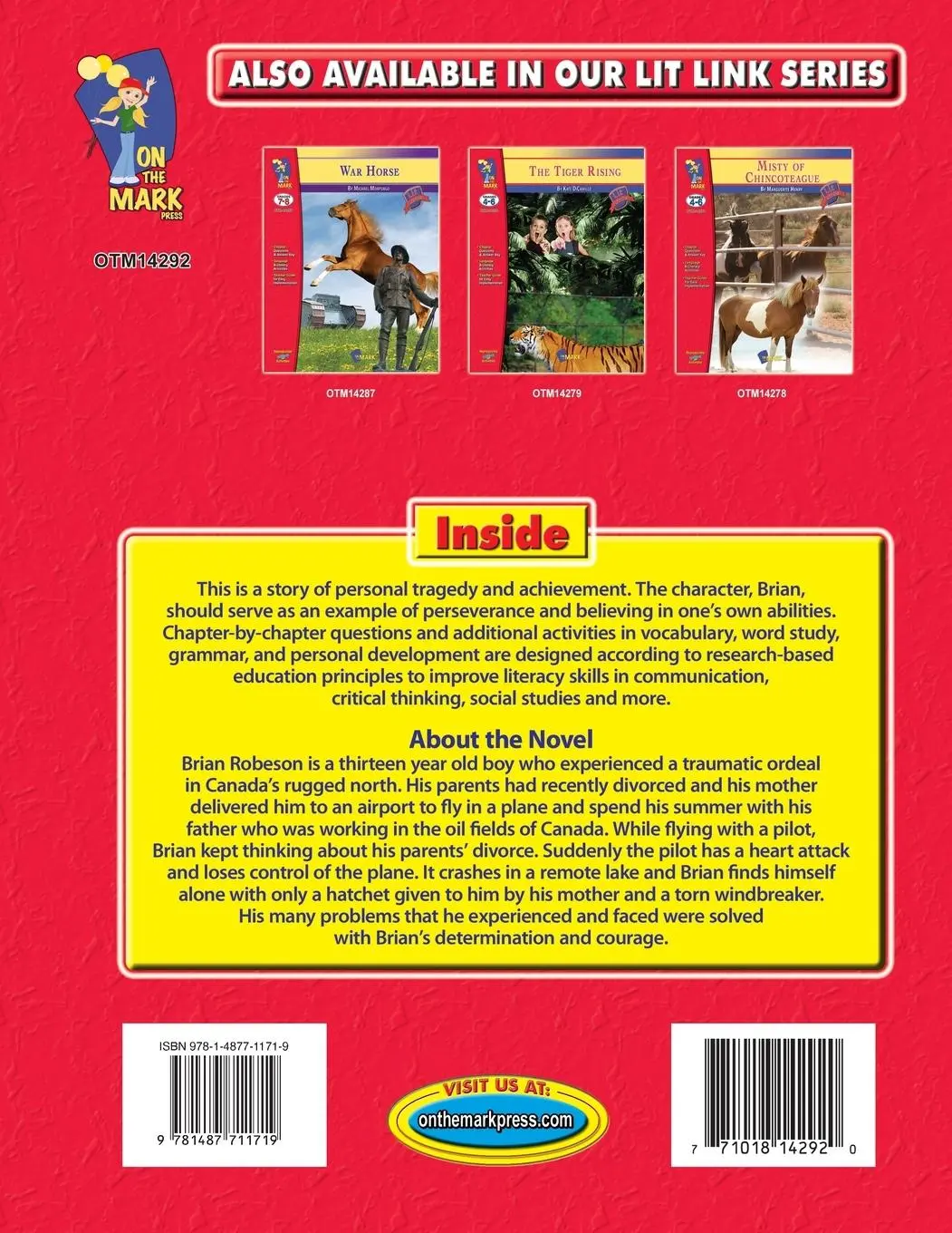 Rückseite: 9781487711719 | Hatchet by Gary Paulson, Novel Study Grades 5-7 | Ruth Solski | Buch