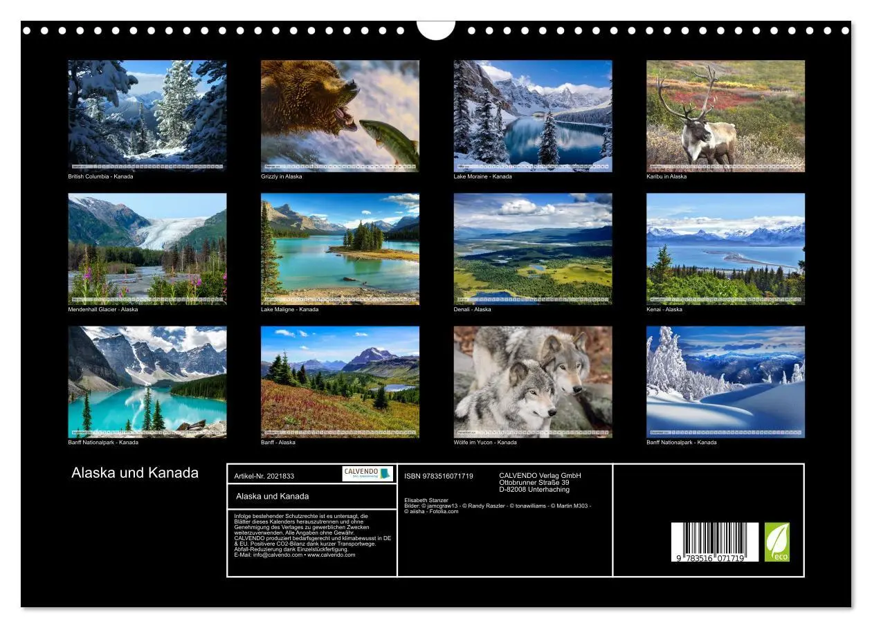Bild: 9783516071719 | Alaska und Kanada (Wandkalender 2026 DIN A3 quer), CALVENDO...