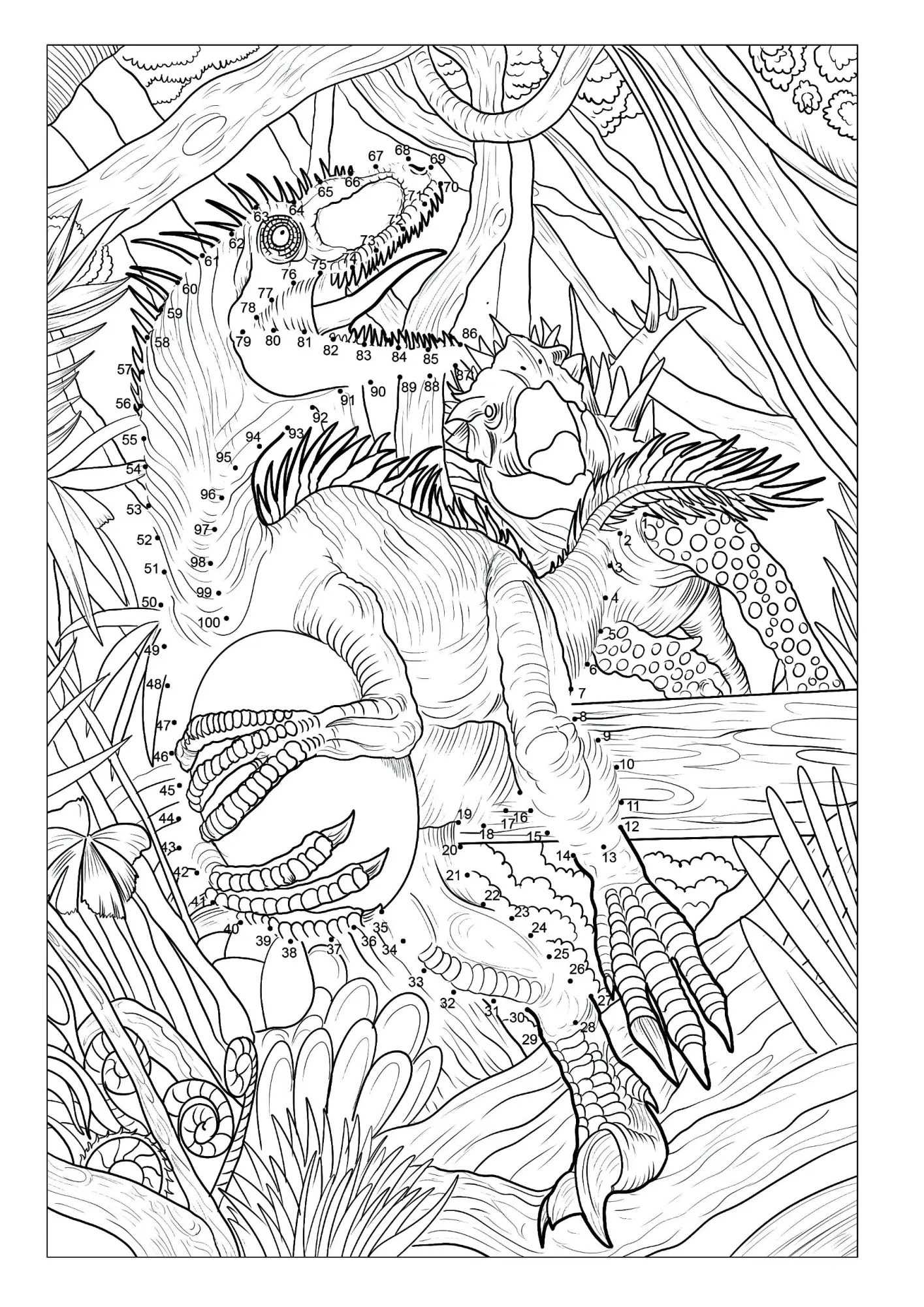 Bild: 9783986571719 | Punkt-zu-Punkt Dinosaurier Malbuch für Kinder von 7-10 Jahren mit...