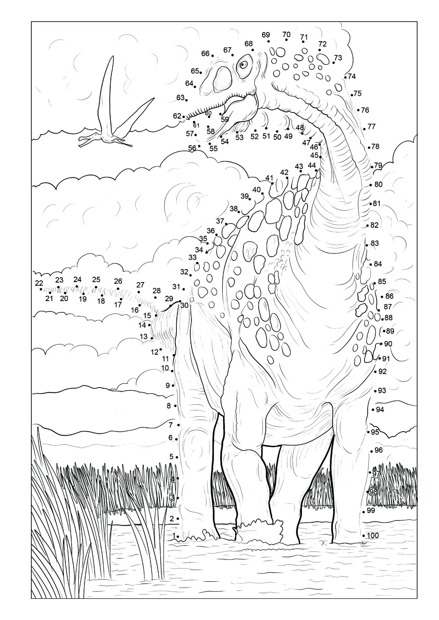 Bild: 9783986571719 | Punkt-zu-Punkt Dinosaurier Malbuch für Kinder von 7-10 Jahren mit...