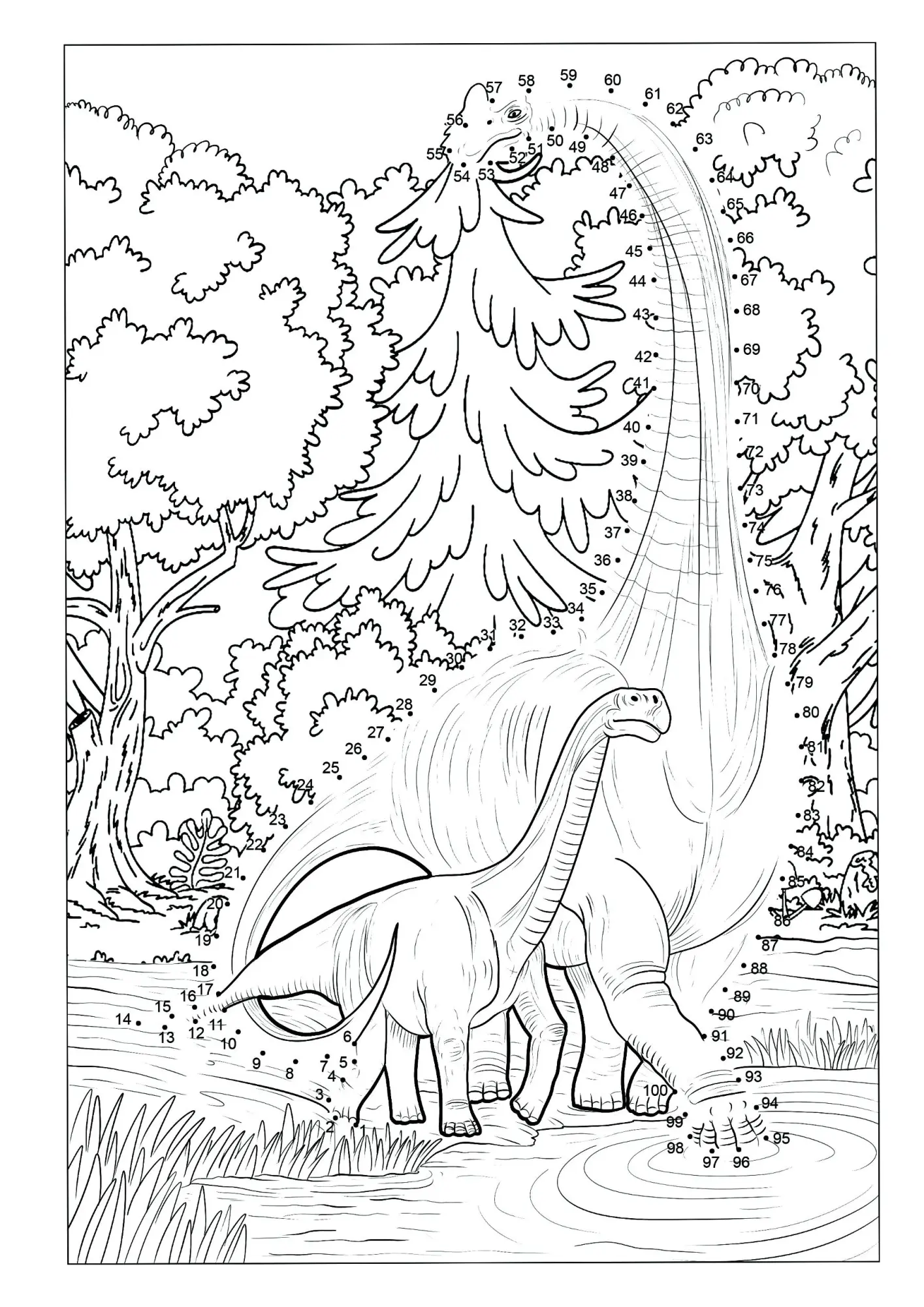 Bild: 9783986571719 | Punkt-zu-Punkt Dinosaurier Malbuch für Kinder von 7-10 Jahren mit...