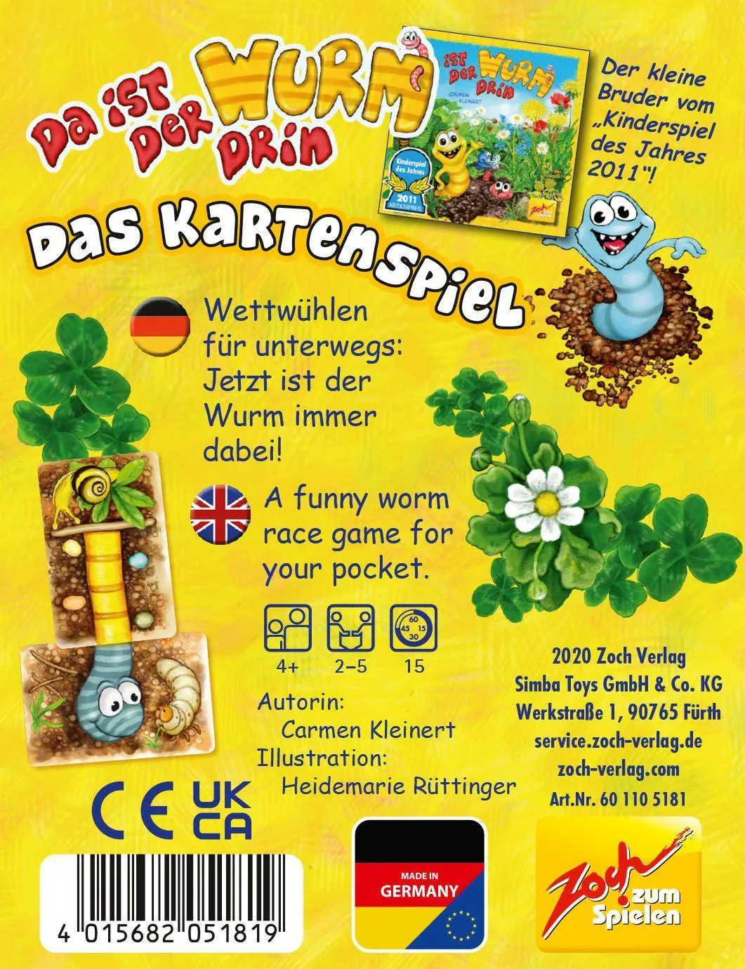 Bild: 4015682051819 | Da ist der Wurm drin - Das Kartenspiel | Zoch | Spiel | Brettspiel