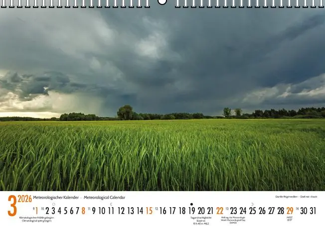 Bild: 9783443011819 | Meteorologischer Kalender 2026 Meteorological Calendar | Wind | 13 S.