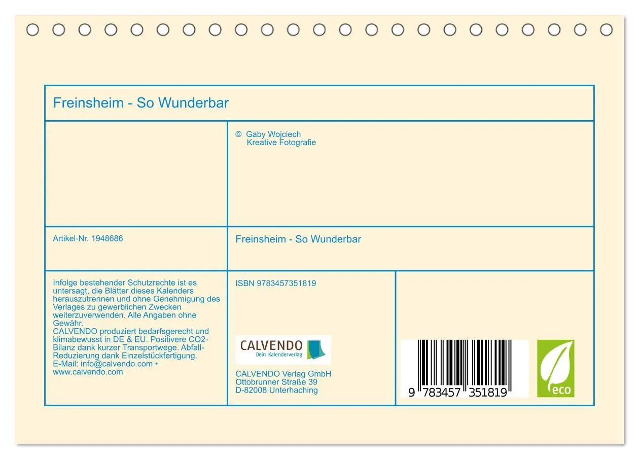 Bild: 9783457351819 | Freinsheim - So Wunderbar (Tischkalender 2026 DIN A5 quer),...
