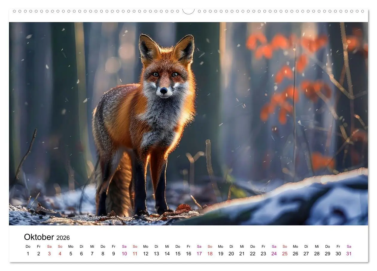 Bild: 9783457421819 | Fuchs - schöne Momente (Wandkalender 2026 DIN A2 quer), CALVENDO...