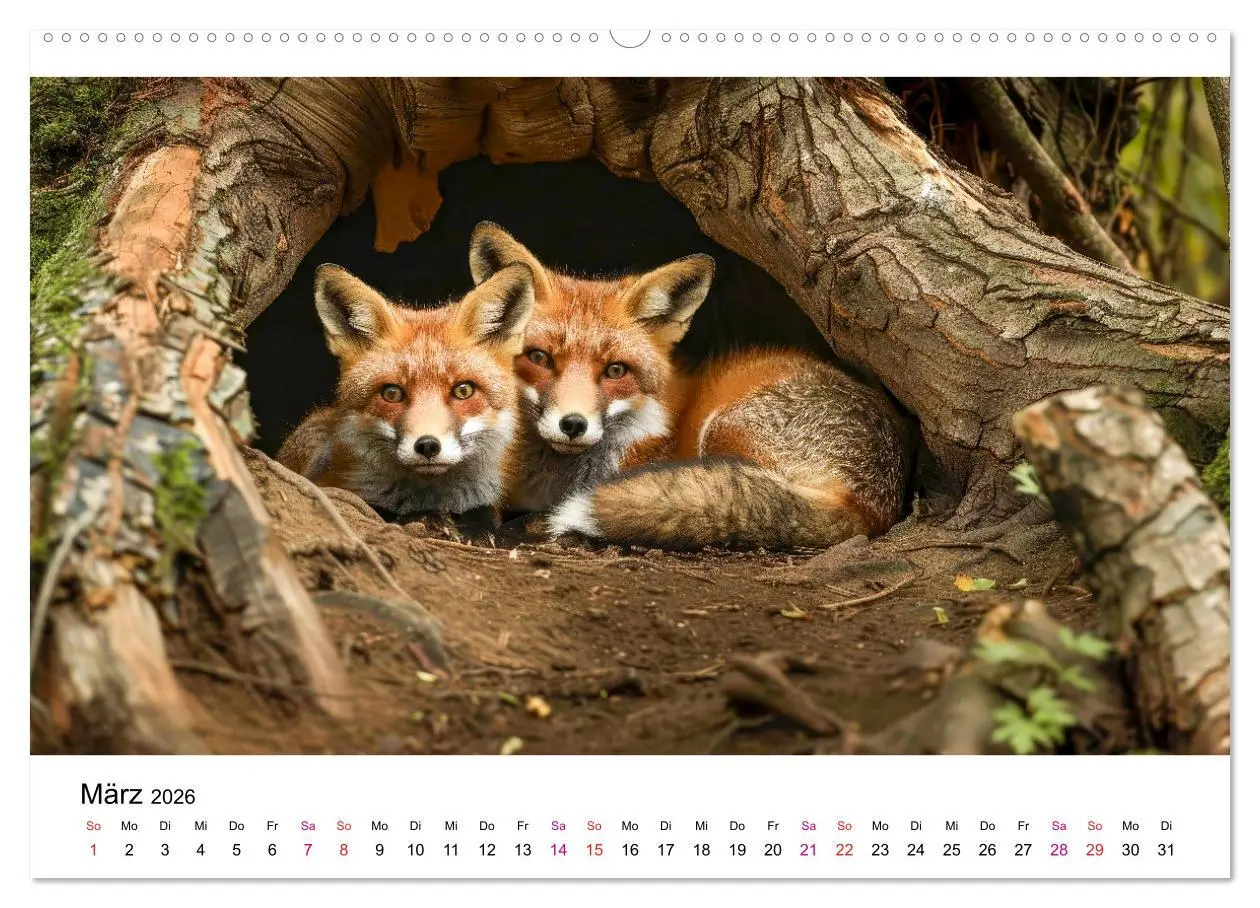Bild: 9783457421819 | Fuchs - schöne Momente (Wandkalender 2026 DIN A2 quer), CALVENDO...