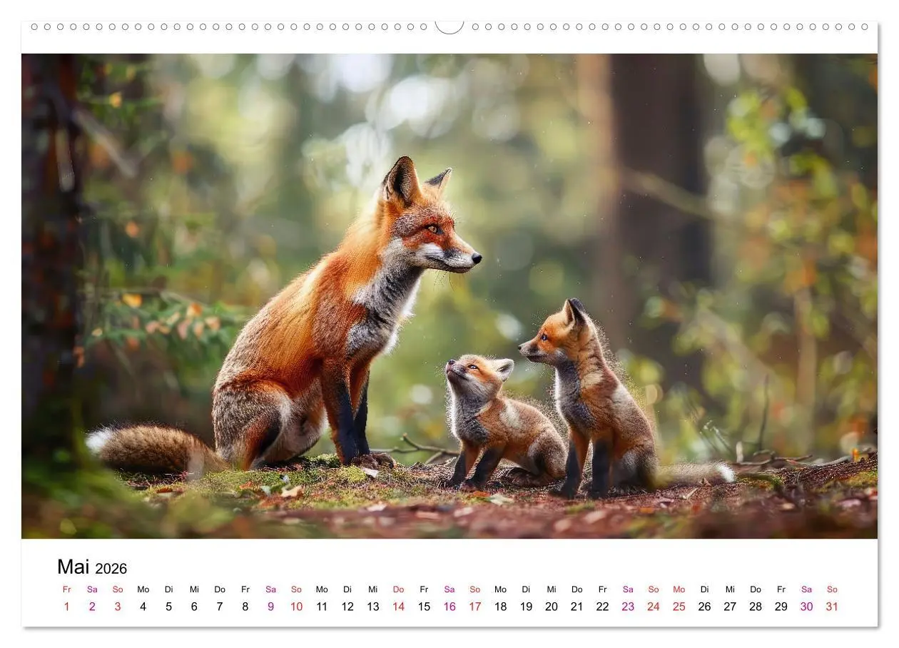 Bild: 9783457421819 | Fuchs - schöne Momente (Wandkalender 2026 DIN A2 quer), CALVENDO...