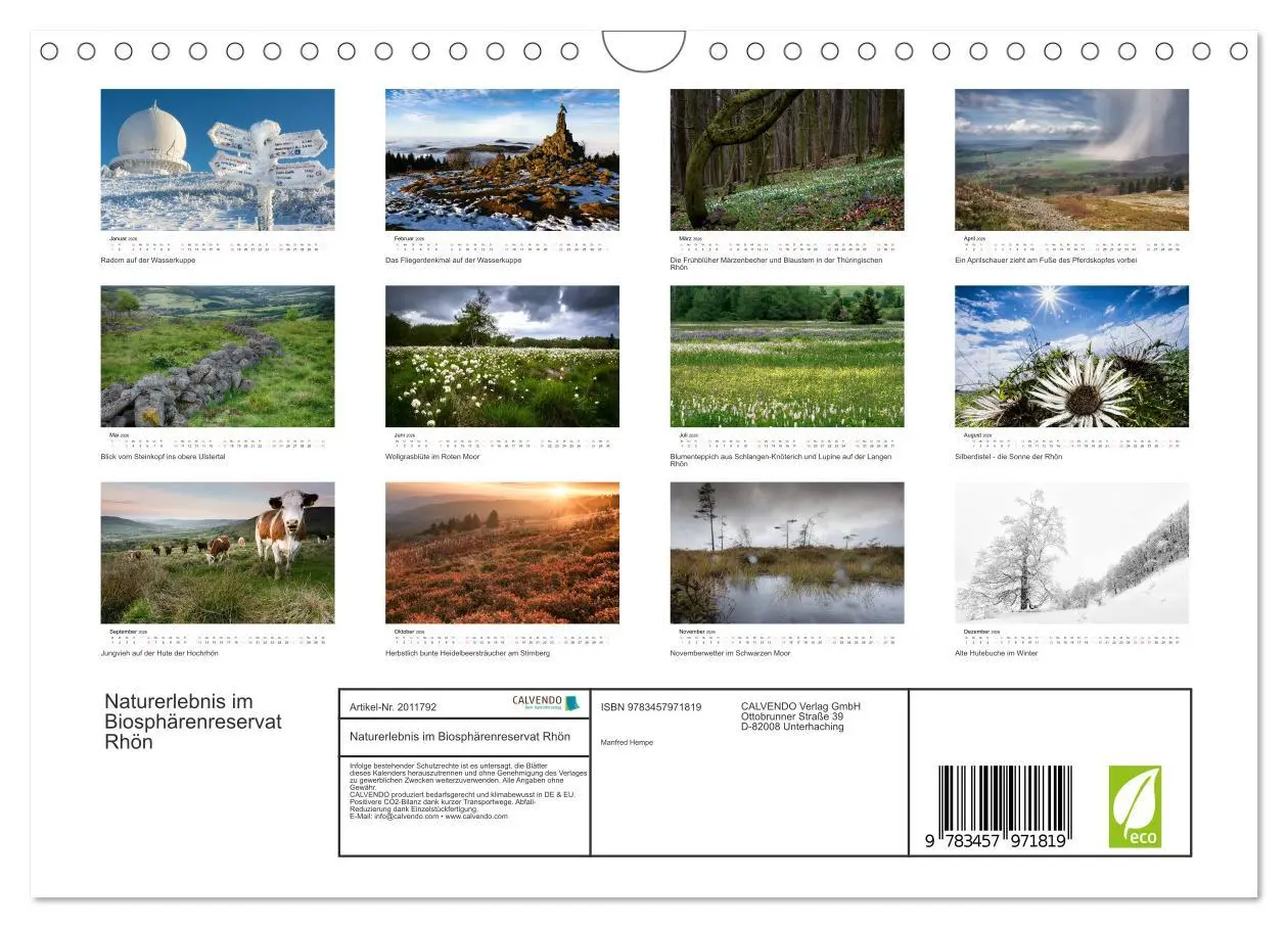 Bild: 9783457971819 | Naturerlebnis im Biosphärenreservat Rhön (Wandkalender 2026 DIN A4...
