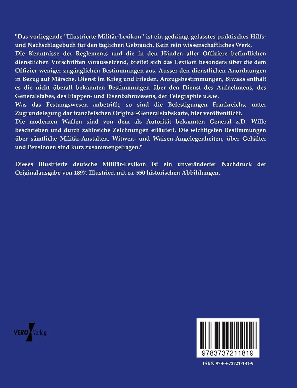 Rückseite: 9783737211819 | Illustriertes deutsches Militär-Lexikon | Justus Scheibert | Buch