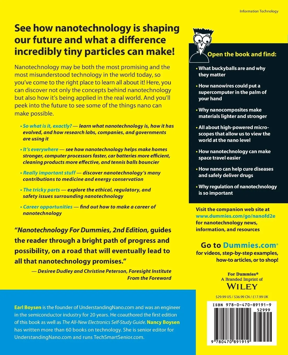 Rückseite: 9780470891919 | Nanotechnology For Dummies | Earl Boysen (u. a.) | Taschenbuch | 2011