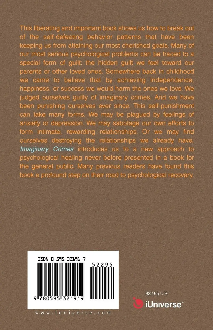 Rückseite: 9780595321919 | Imaginary Crimes | Why We Punish Ourselves and How to Stop | Engel