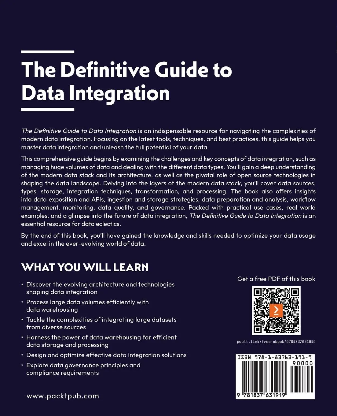 Rückseite: 9781837631919 | The Definitive Guide to Data Integration | Bonnefoy (u. a.) | Buch