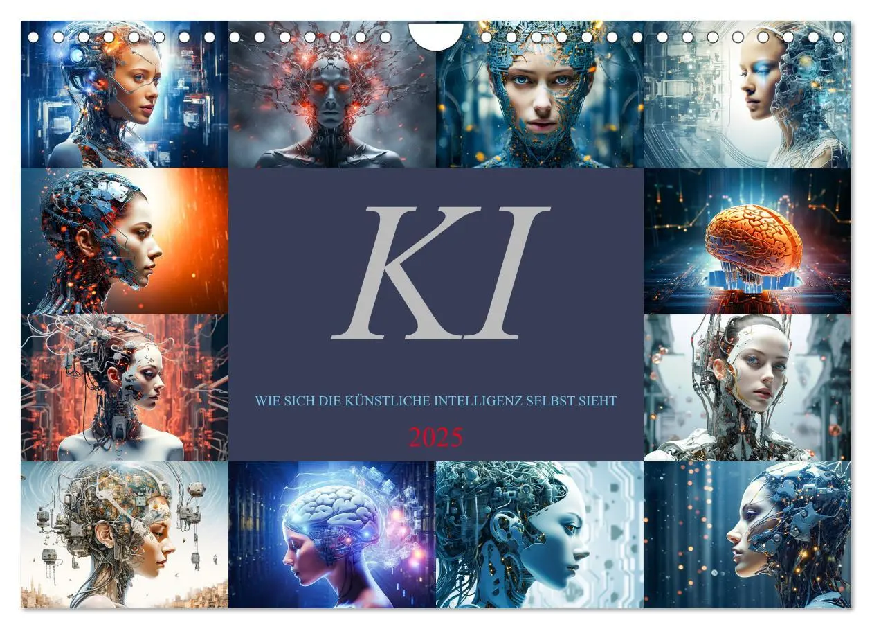 Cover: 9783383851919 | KI - Wie sich die künstliche Intelligenz selbst sieht (Wandkalender...