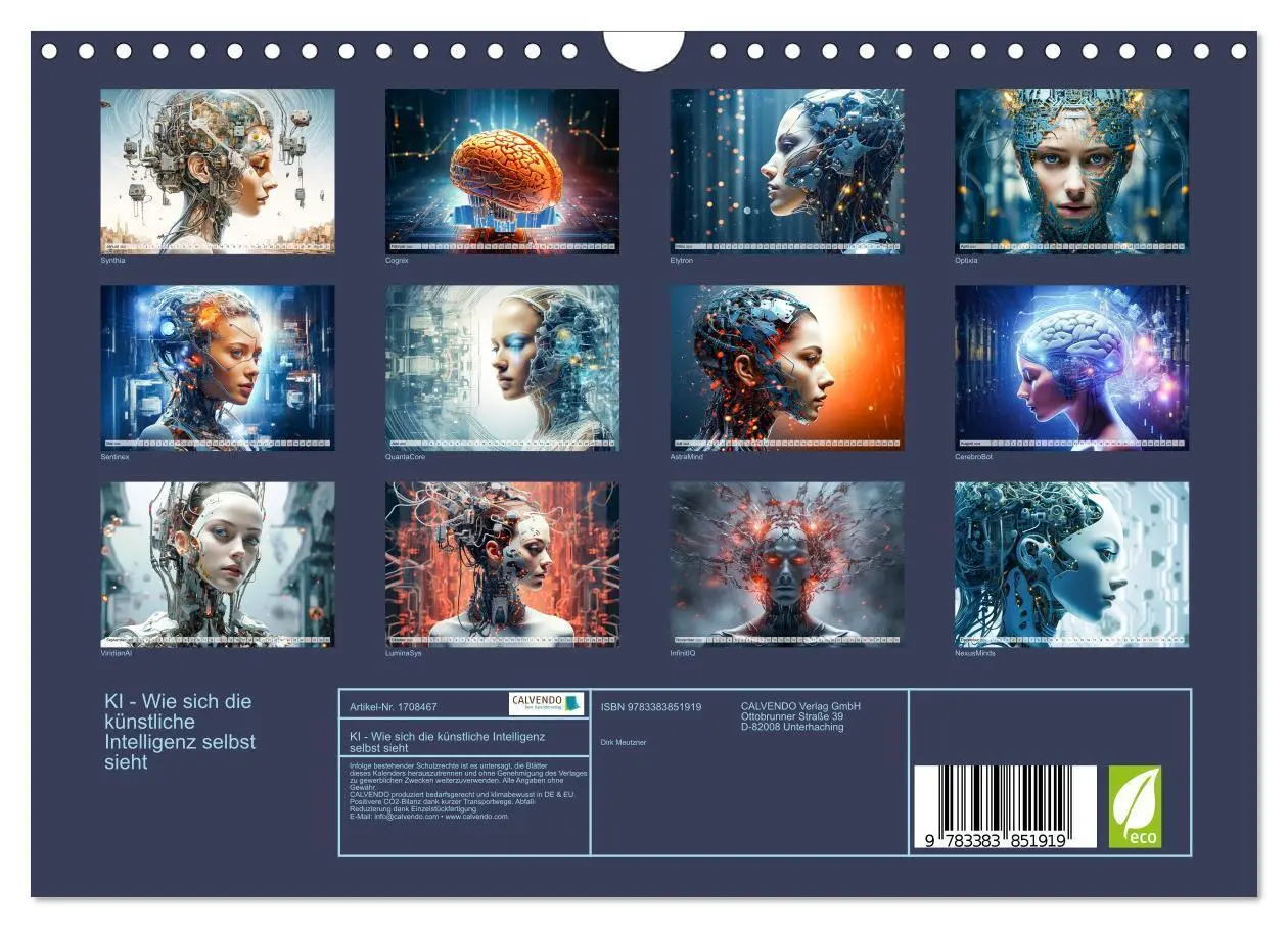 Bild: 9783383851919 | KI - Wie sich die künstliche Intelligenz selbst sieht (Wandkalender...