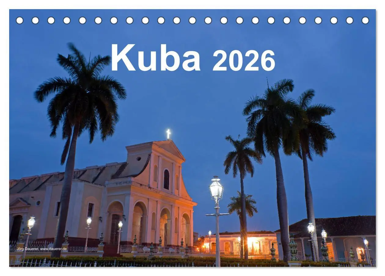 Cover: 9783457891919 | Kuba 2026 (Tischkalender 2026 DIN A5 quer), CALVENDO Monatskalender