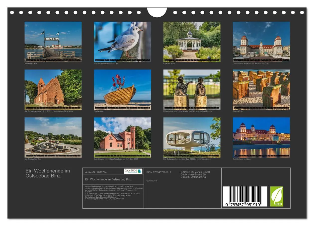Bild: 9783457961919 | Ein Wochenende im Ostseebad Binz (Wandkalender 2026 DIN A4 quer),...