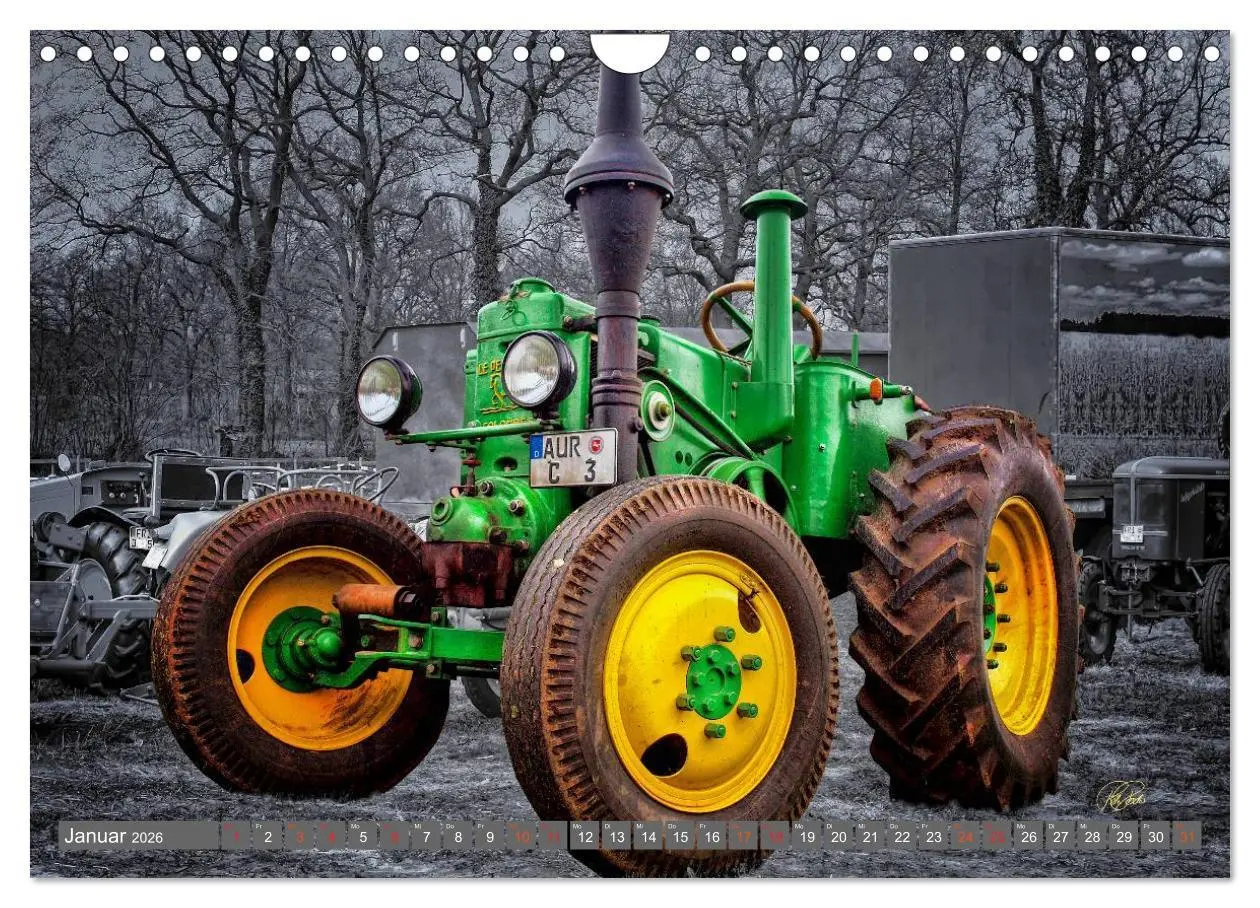 Bild: 9783516051919 | Traktoren - Oldtimer (Wandkalender 2026 DIN A4 quer), CALVENDO...