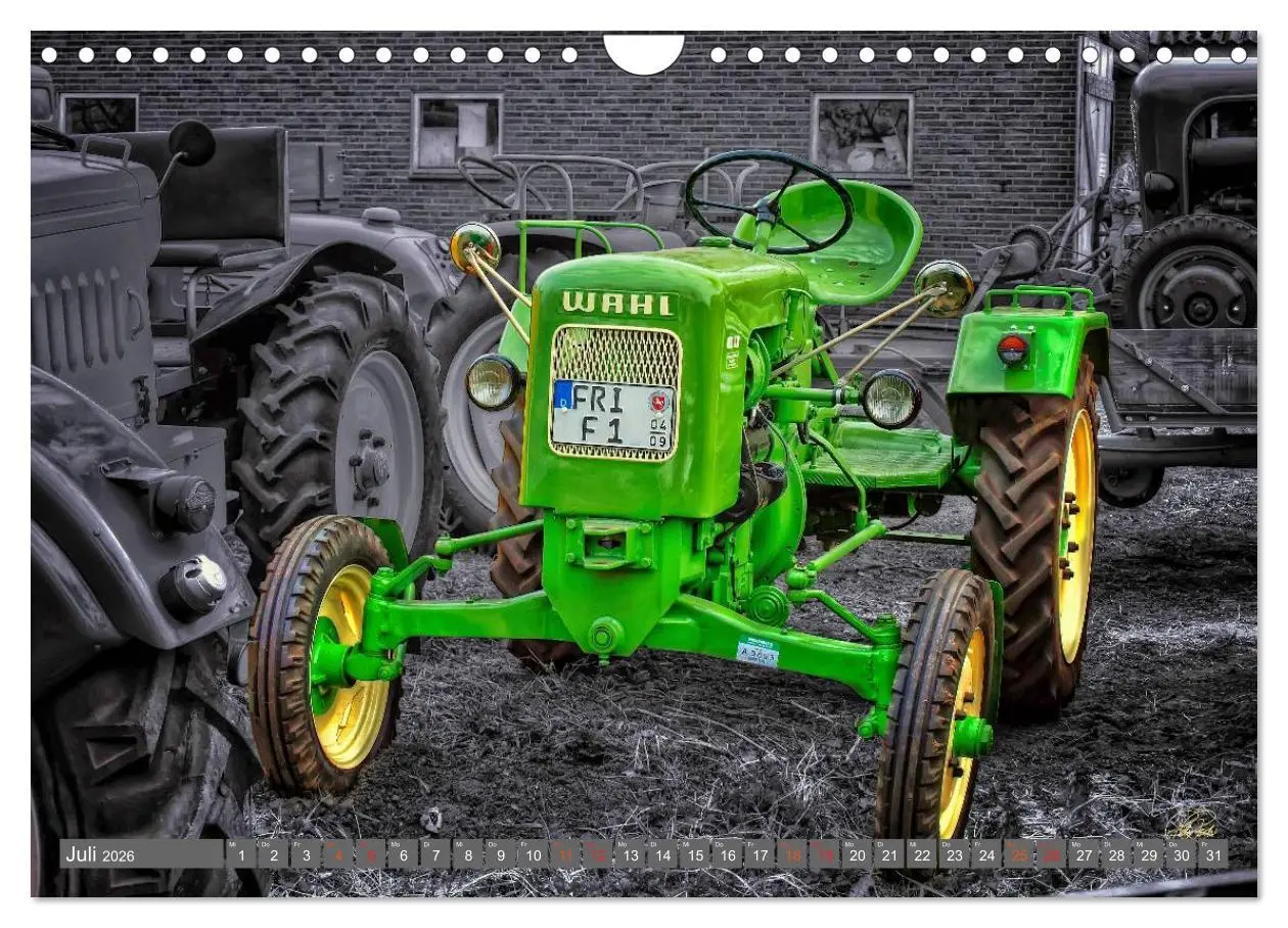 Bild: 9783516051919 | Traktoren - Oldtimer (Wandkalender 2026 DIN A4 quer), CALVENDO...