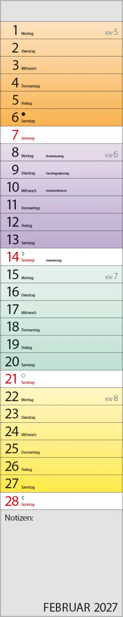 Bild: 9783819301919 | Planer Farbenspiel 2027 | Verlag Korsch | Kalender | Spiralbindung