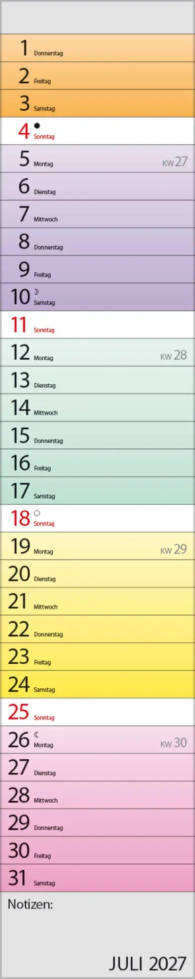 Bild: 9783819301919 | Planer Farbenspiel 2027 | Verlag Korsch | Kalender | Spiralbindung