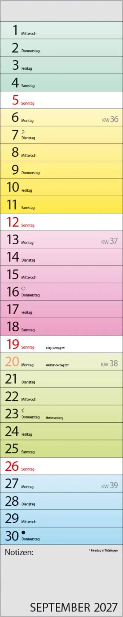 Bild: 9783819301919 | Planer Farbenspiel 2027 | Verlag Korsch | Kalender | Spiralbindung
