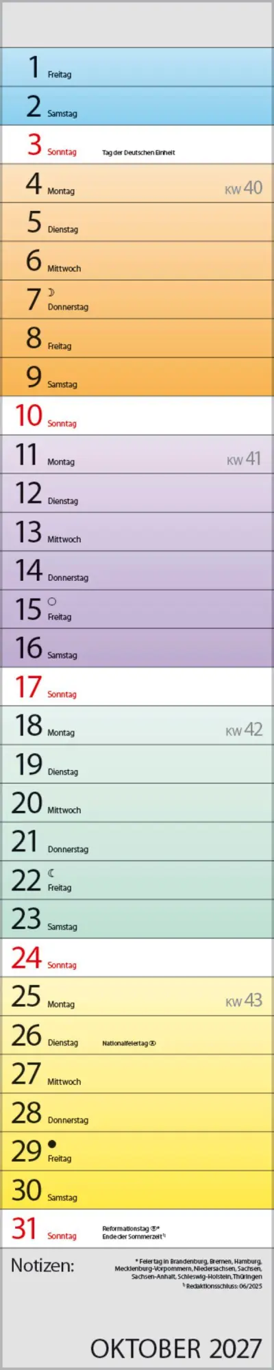 Bild: 9783819301919 | Planer Farbenspiel 2027 | Verlag Korsch | Kalender | Spiralbindung