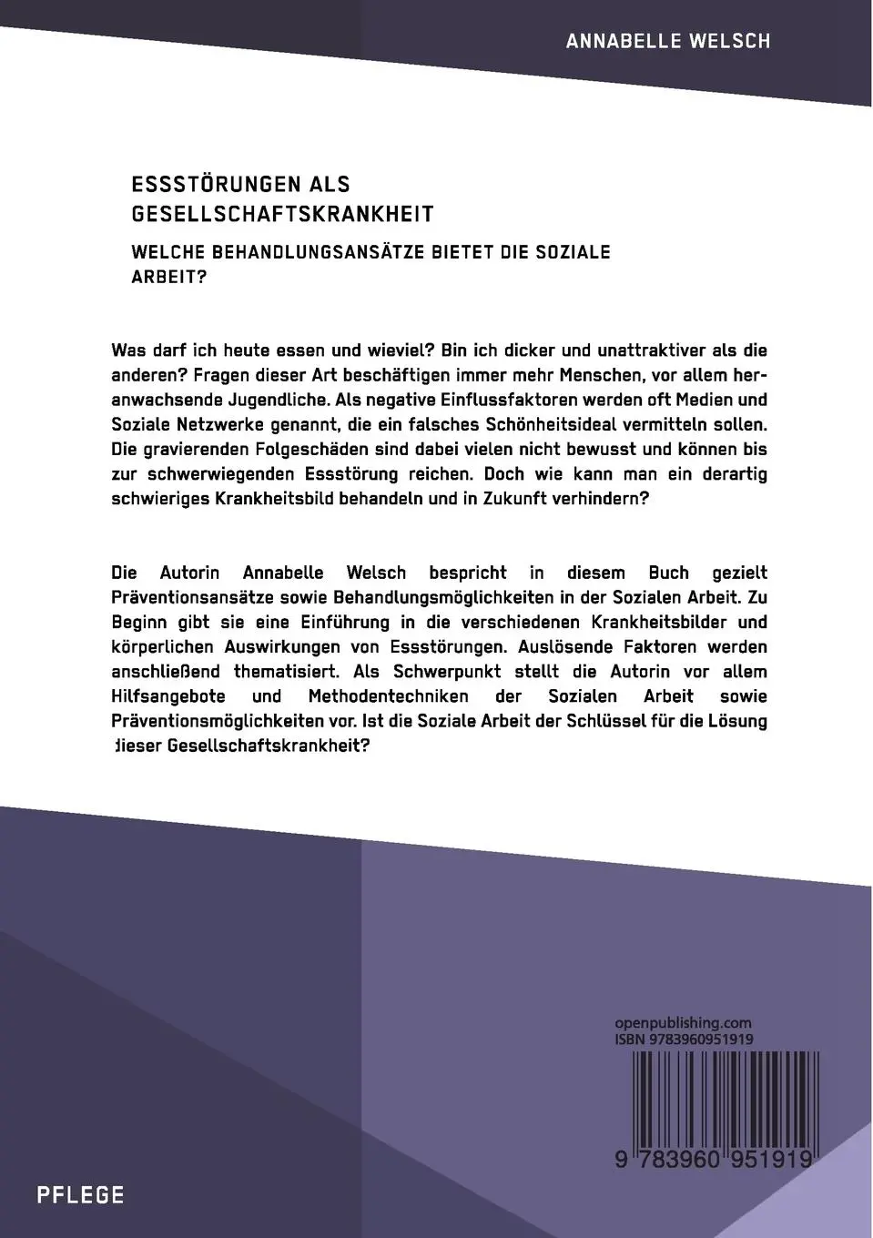 Rückseite: 9783960951919 | Essstörungen als Gesellschaftskrankheit. Welche Behandlungsansätze...