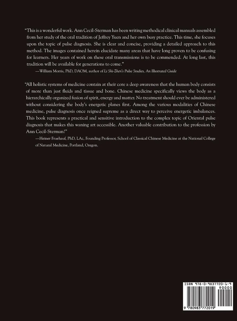 Rückseite: 9780983772019 | The Art of Pulse Diagnosis | Ann Cecil-Sterman | Buch | Englisch