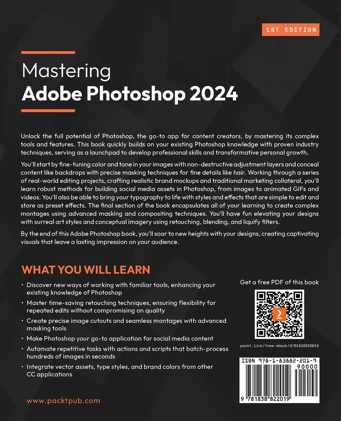 Rückseite: 9781838822019 | Mastering Adobe Photoshop 2024 | Gary Bradley | Taschenbuch | Englisch
