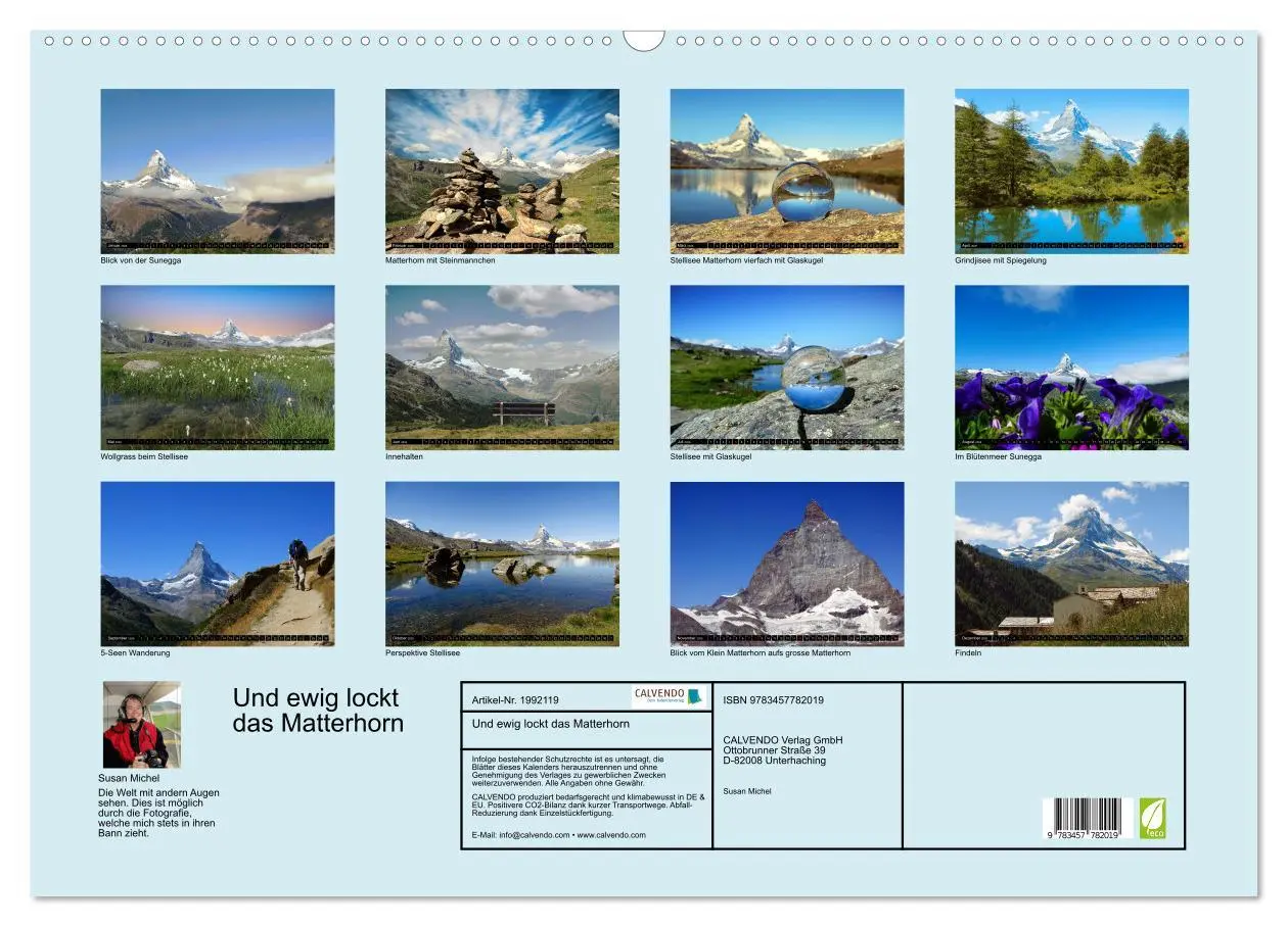 Bild: 9783457782019 | Und ewig lockt das Matterhorn (Wandkalender 2026 DIN A2 quer),...