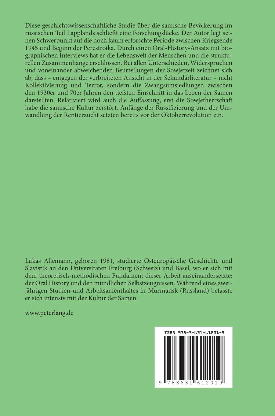 Rückseite: 9783631612019 | Die Samen der Kola-Halbinsel | Lukas Allemann | Buch | 132 S. | 2010