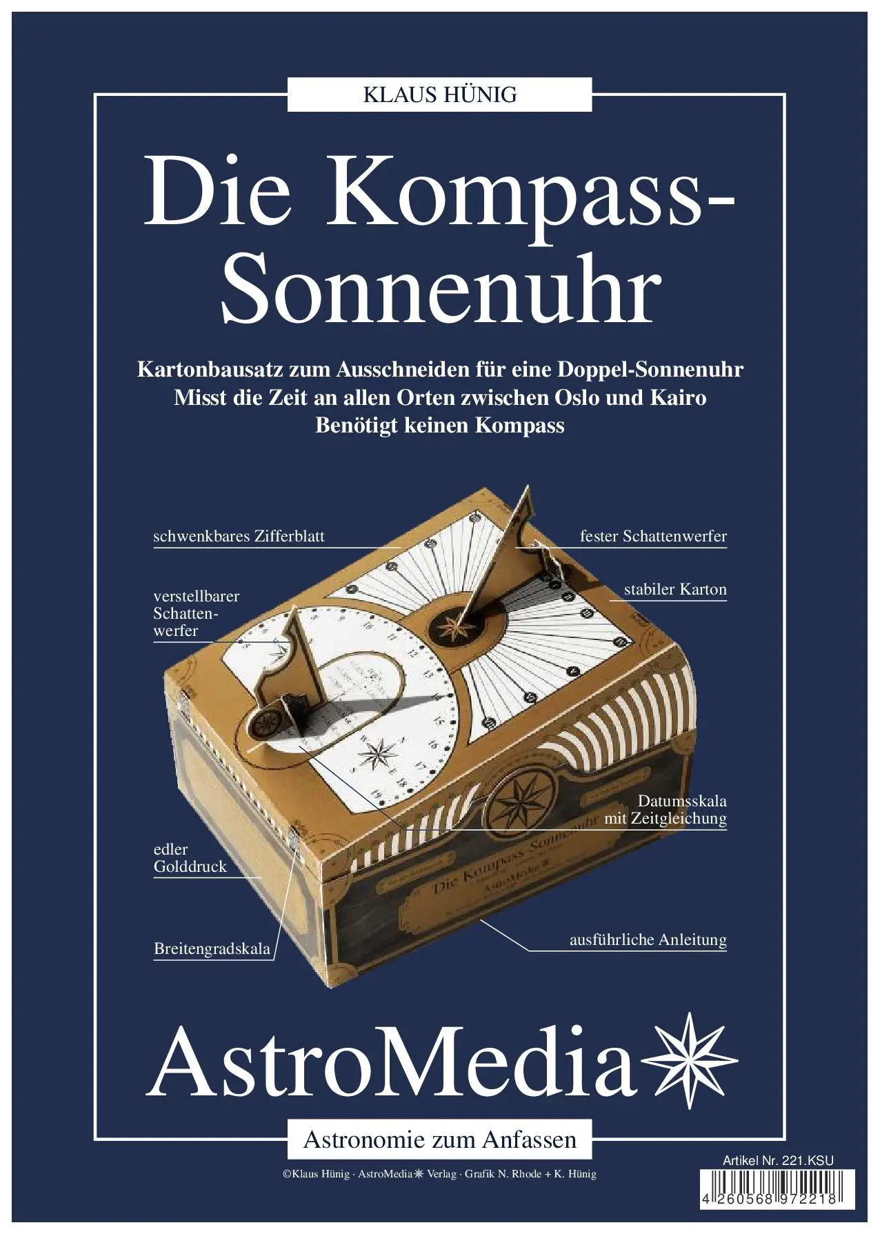 Cover: 4260568972119 | Die Kompass-Sonnenuhr | Klaus Hünig | Deutsch | 2019 | AstroMedia GmbH