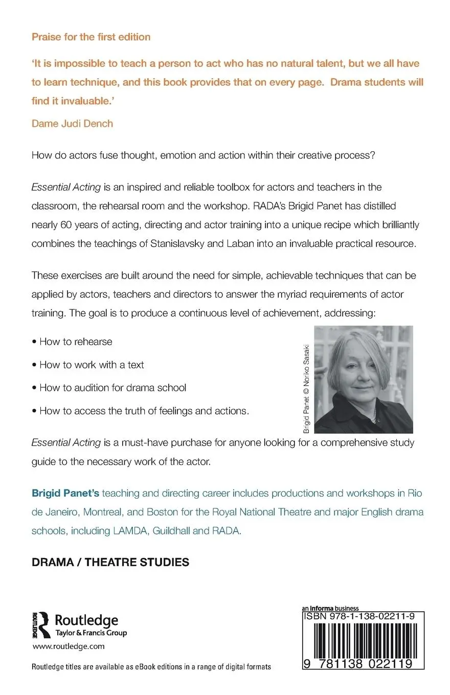 Rückseite: 9781138022119 | Essential Acting | Brigid Panet | Taschenbuch | Englisch | 2015