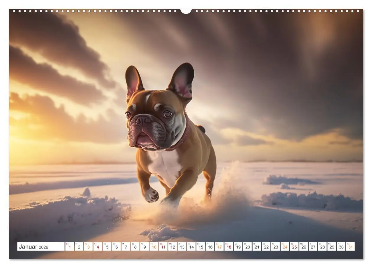 Bild: 9783457532119 | Französische Bulldoggen (hochwertiger Premium Wandkalender 2026 DIN...
