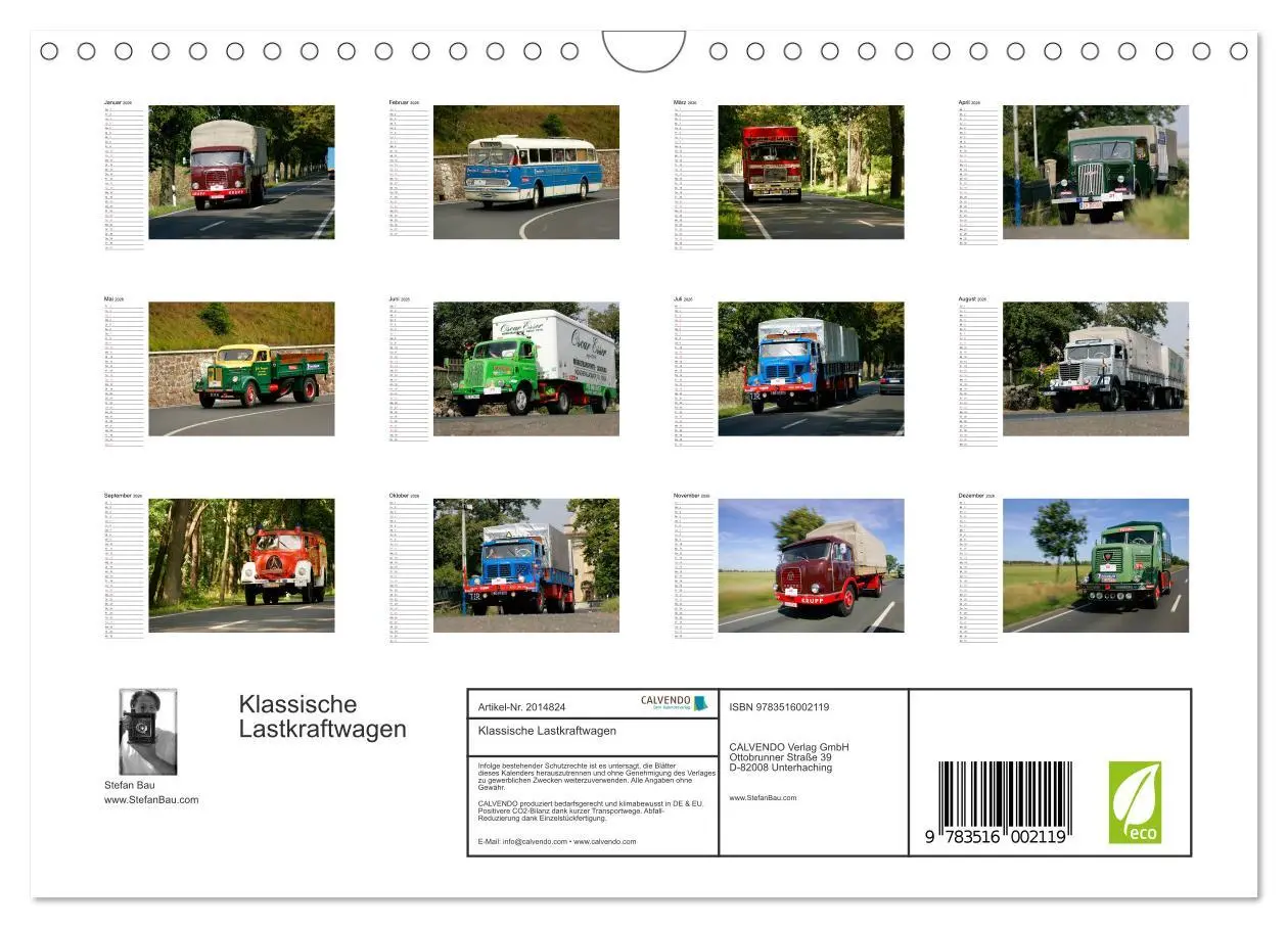 Bild: 9783516002119 | Klassische Lastkraftwagen (Wandkalender 2026 DIN A4 quer), CALVENDO...