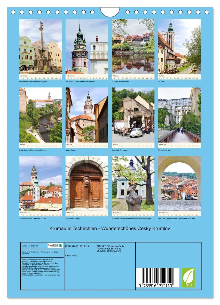 Bild: 9783516312119 | Krumau in Tschechien - Wunderschönes Cesky Krumlov (Wandkalender...
