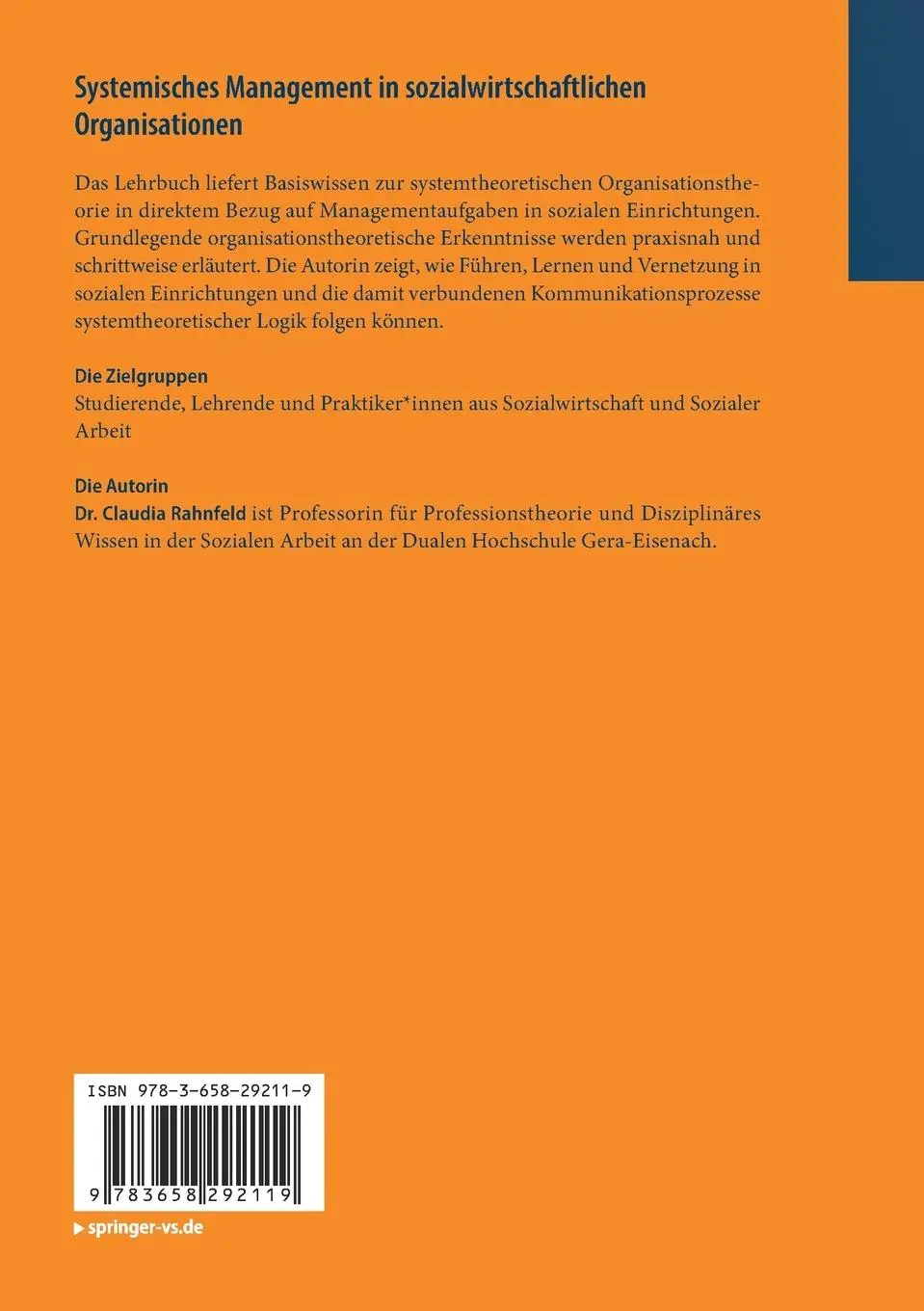 Rückseite: 9783658292119 | Systemisches Management in sozialwirtschaftlichen Organisationen | ix
