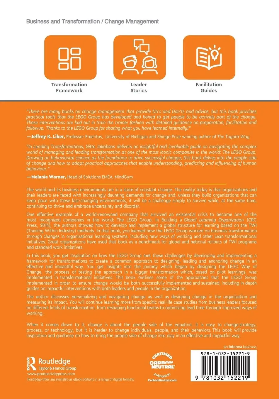 Rückseite: 9781032152219 | Leading Transformations | Gitte Jakobsen | Taschenbuch | Englisch