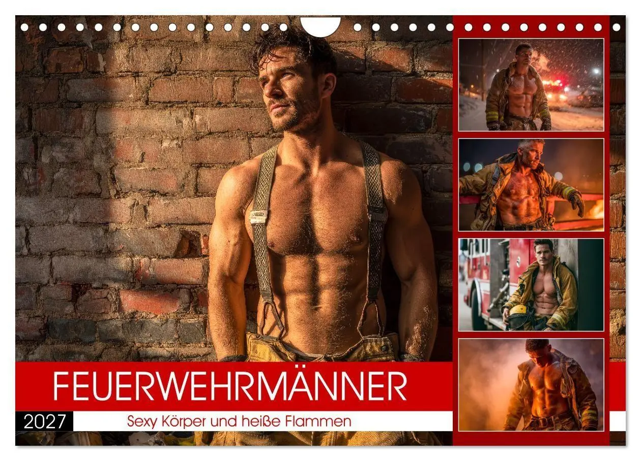 Cover: 9783516922219 | Feuerwehrmänner - Sexy Körper und heiße Flammen (Wandkalender 2027...
