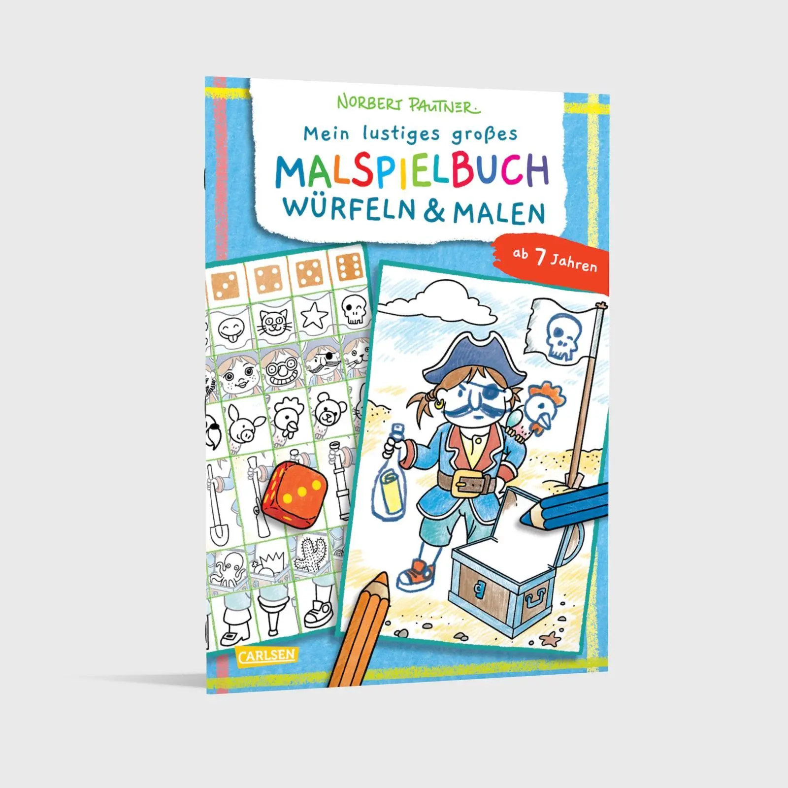 Bild: 9783551192219 | Mein lustiges großes Malspielbuch: Würfeln &amp; Malen (ab 7 Jahren)