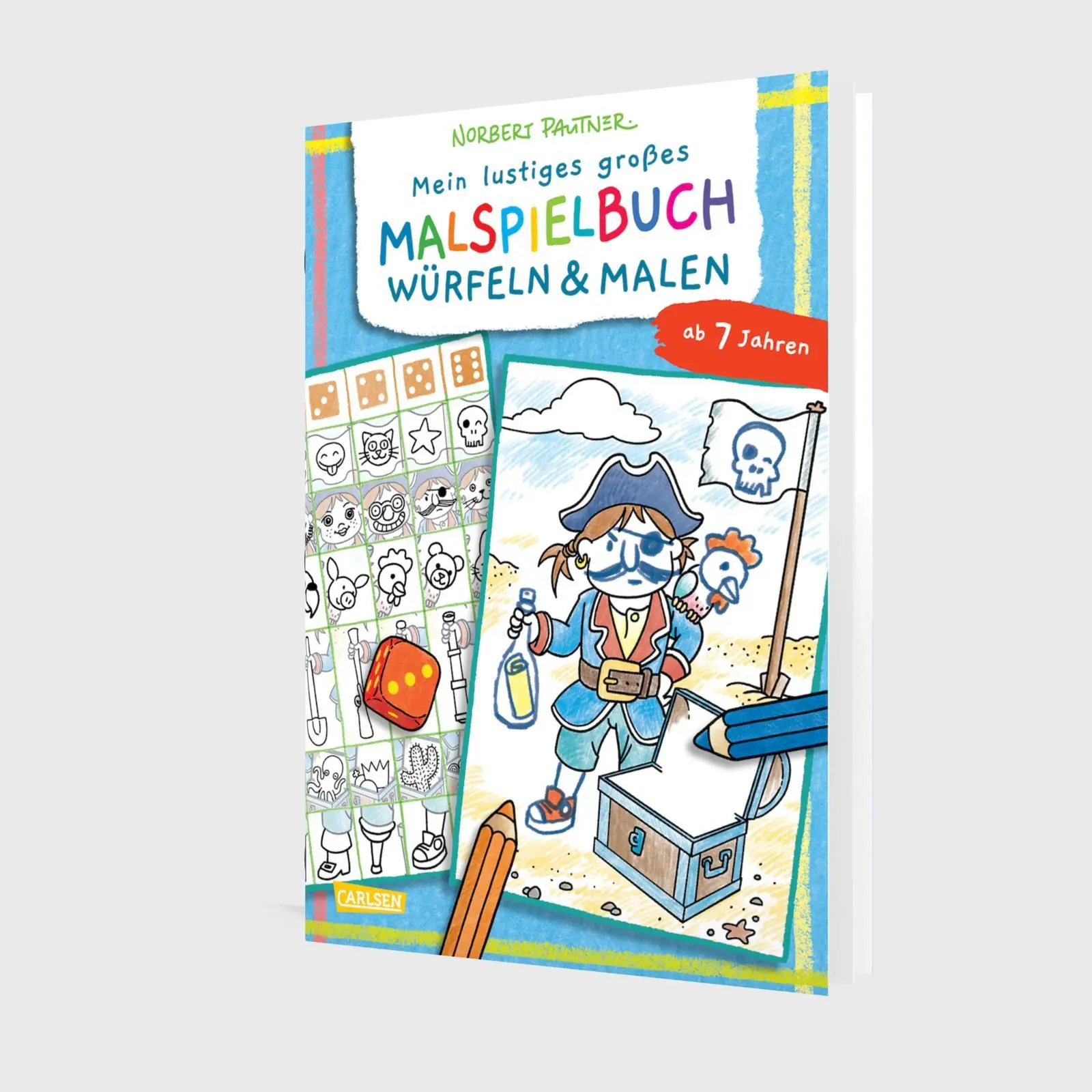 Bild: 9783551192219 | Mein lustiges großes Malspielbuch: Würfeln &amp; Malen (ab 7 Jahren)
