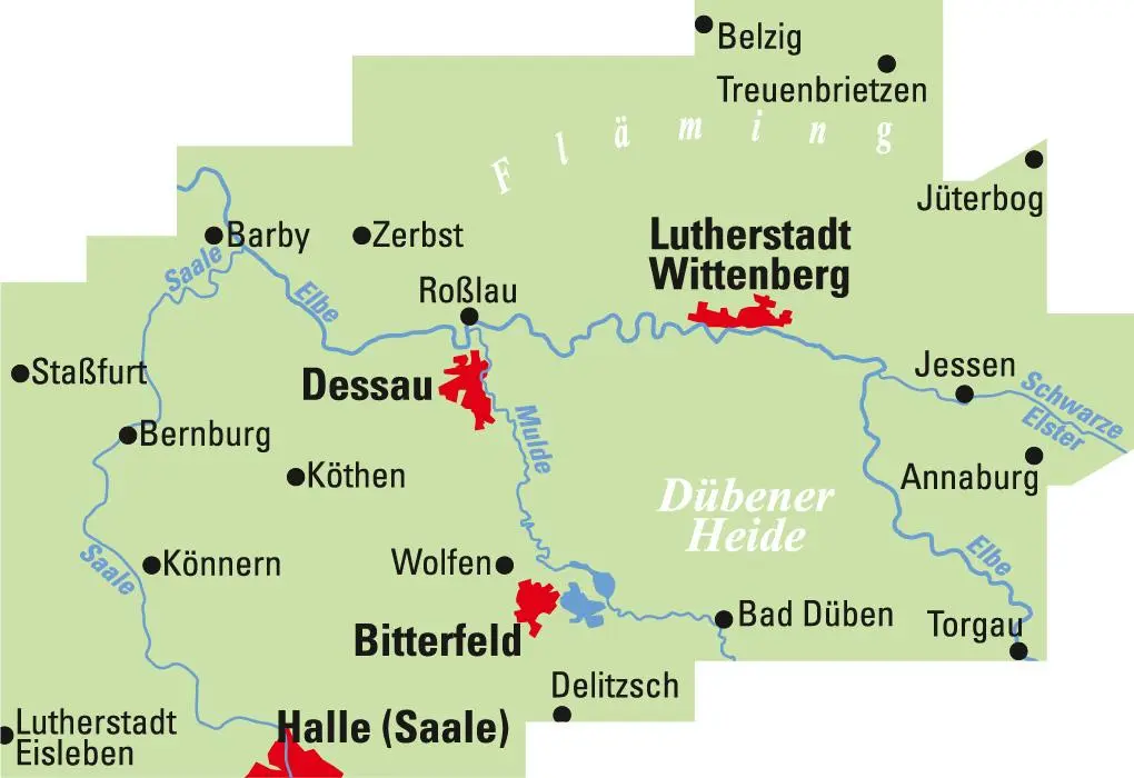 Bild: 9783969902219 | ADFC-Regionalkarte WelterbeRegion Anhalt - Dessau- Wittenberg,...