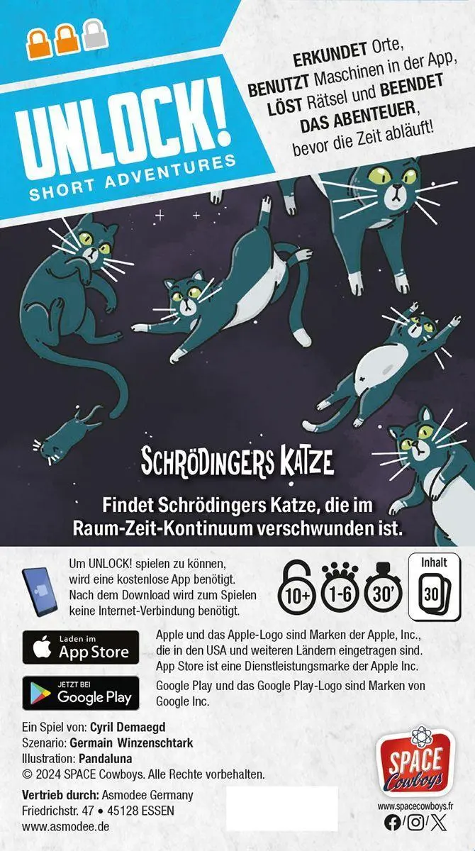 Bild: 3558380122319 | Unlock! Short Adventures: Schrödingers Katze | Cyril Demaegd (u. a.)