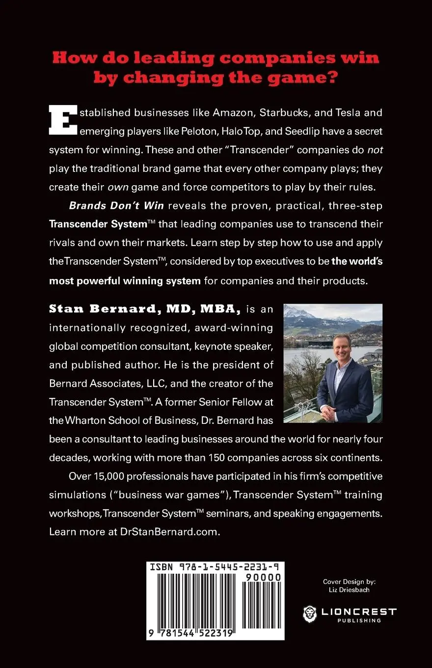 Rückseite: 9781544522319 | Brands Don't Win | How Transcenders Change the Game | Stan Bernard
