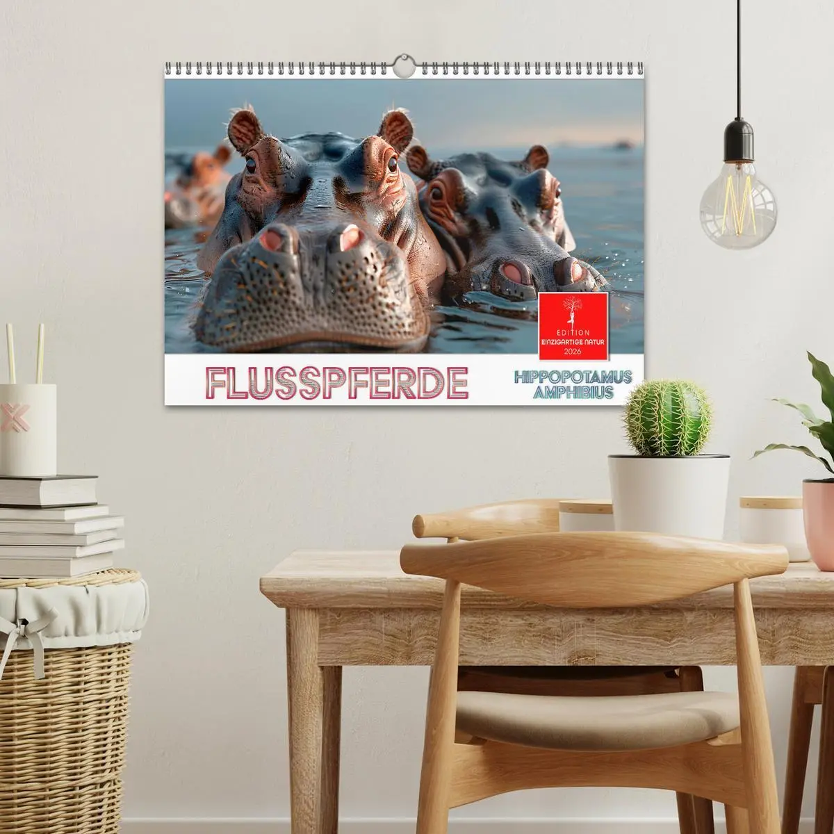 Bild: 9783457372319 | Flusspferde - Hippopotamus amphibius (Wandkalender 2026 DIN A3...