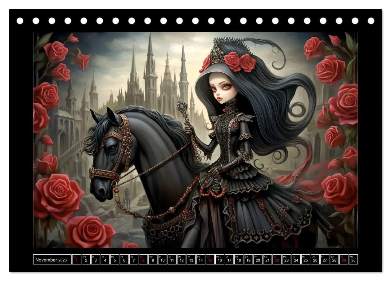 Bild: 9783457512319 | Little Gothic Queens. Surrealistische Illustrationen (Tischkalender...