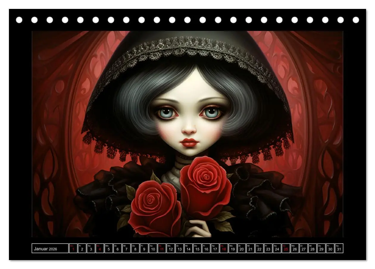 Bild: 9783457512319 | Little Gothic Queens. Surrealistische Illustrationen (Tischkalender...