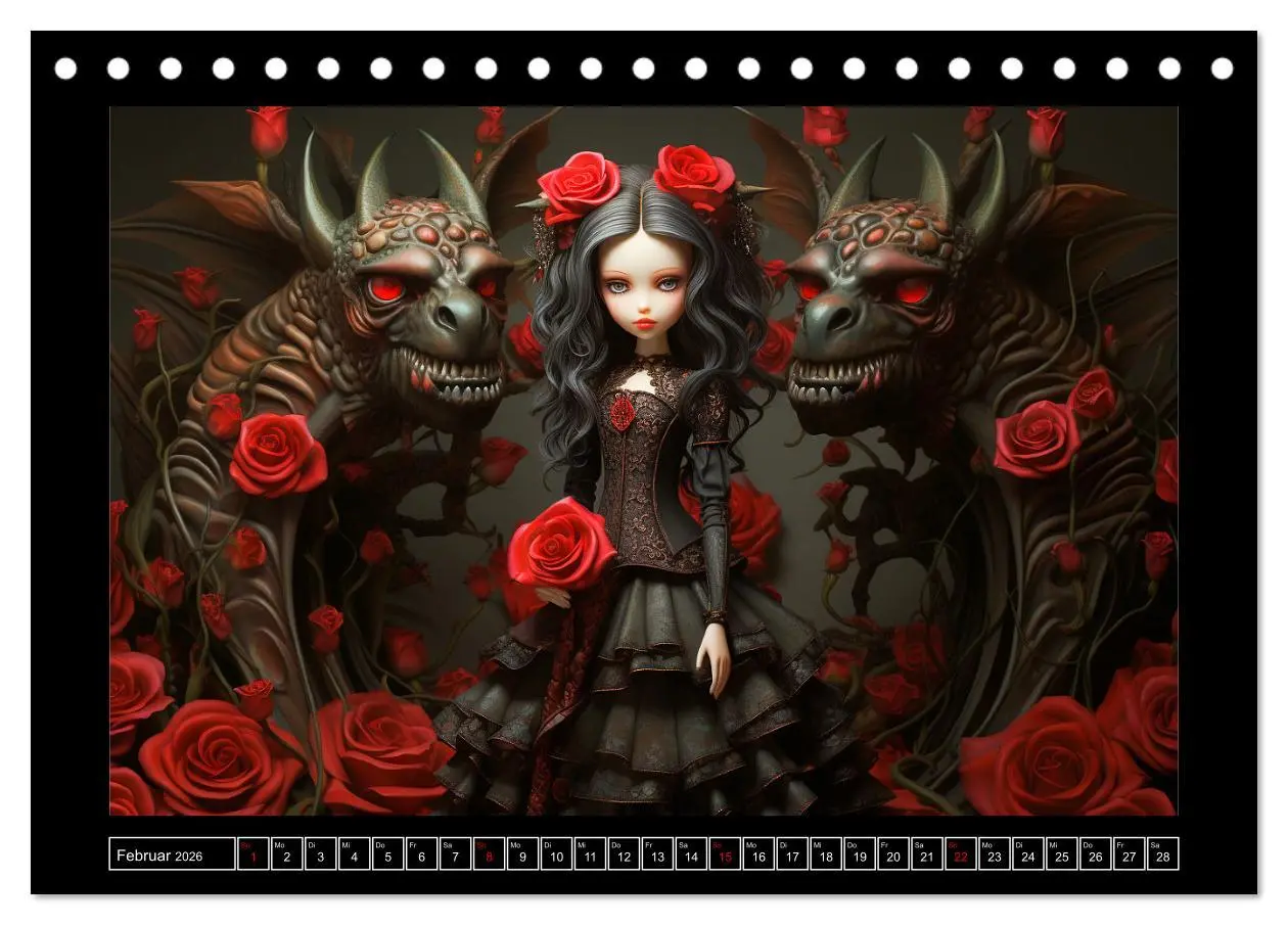 Bild: 9783457512319 | Little Gothic Queens. Surrealistische Illustrationen (Tischkalender...