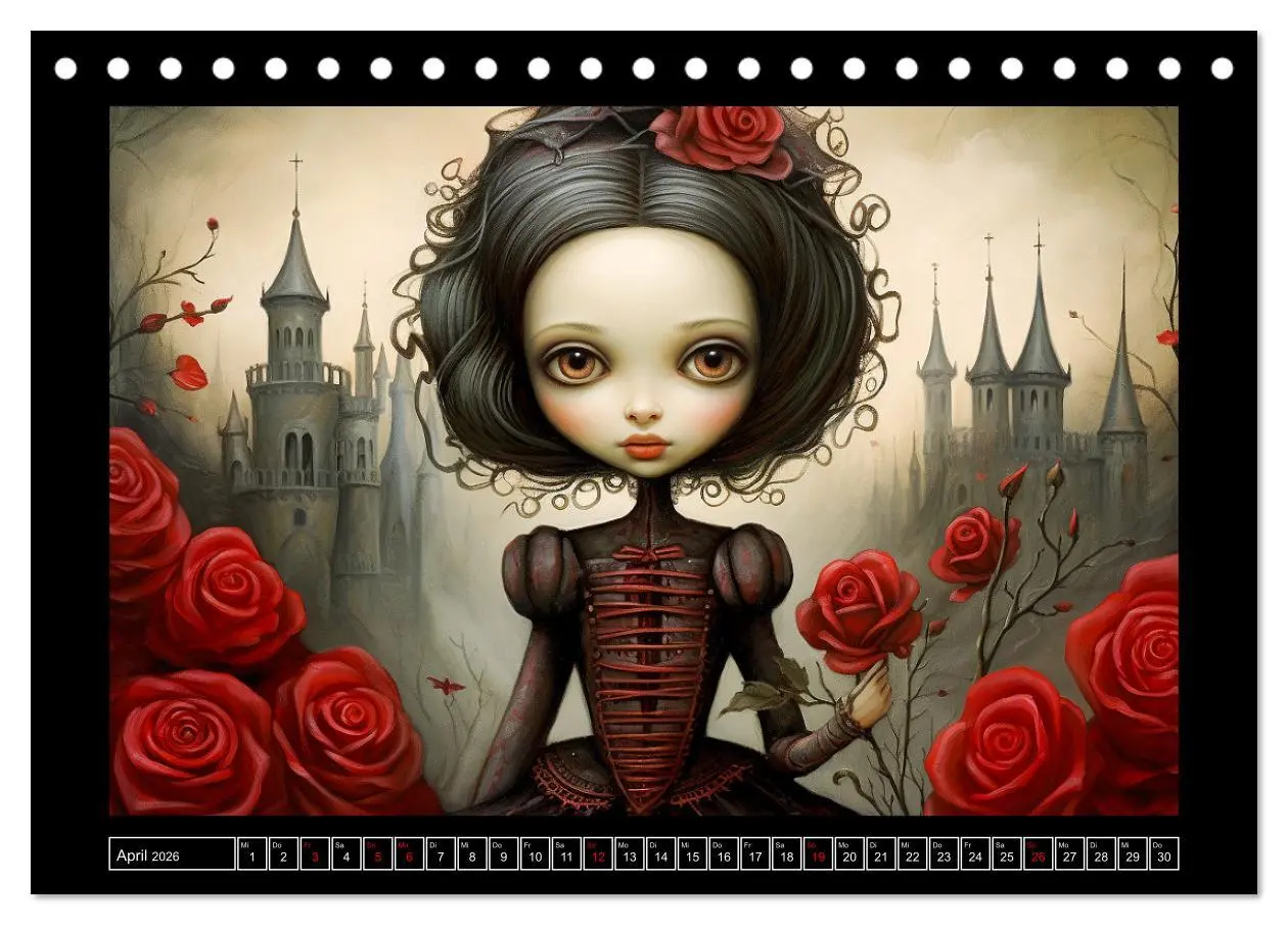 Bild: 9783457512319 | Little Gothic Queens. Surrealistische Illustrationen (Tischkalender...